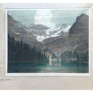 Vintage Lake OHara O'hara  Art Print Glass Framed